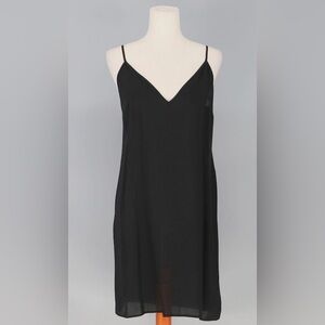 Maje black v-neck slip dress